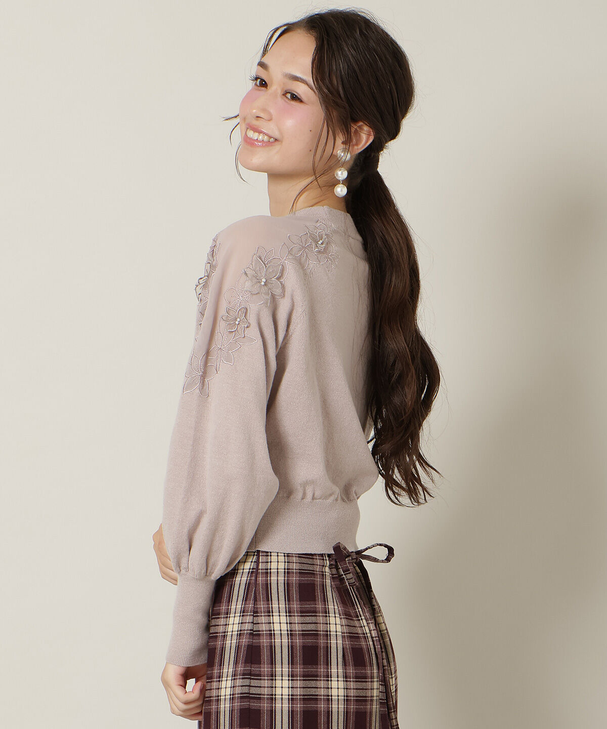 WILLSELECTION「ショルダーエンブロイダリーニット」|ニット・セーター|