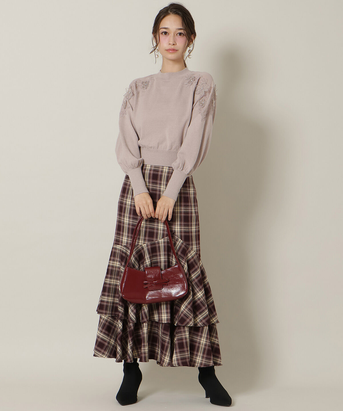 WILLSELECTION「ショルダーエンブロイダリーニット」|ニット・セーター|