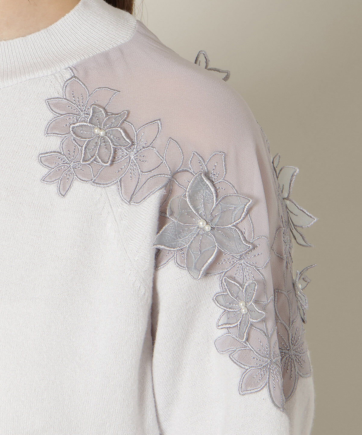 WILLSELECTION「ショルダーエンブロイダリーニット」|ニット・セーター|