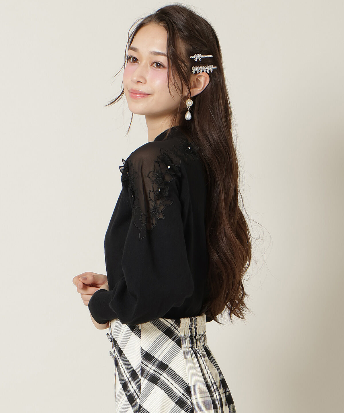 WILLSELECTION「ショルダーエンブロイダリーニット」|ニット・セーター|