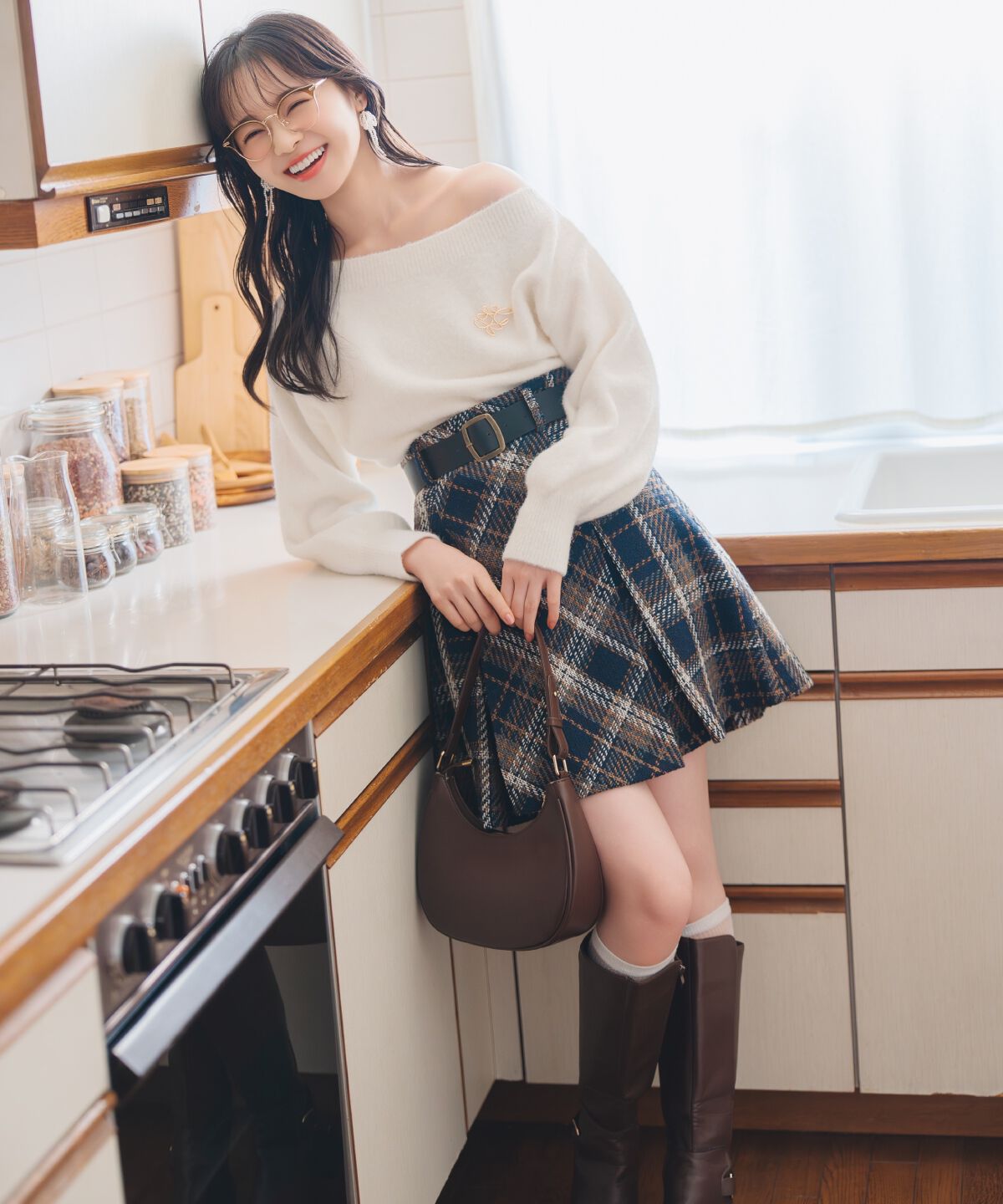 WILLSELECTION「ブローチ付きオフショルニット」|ニット・セーター|