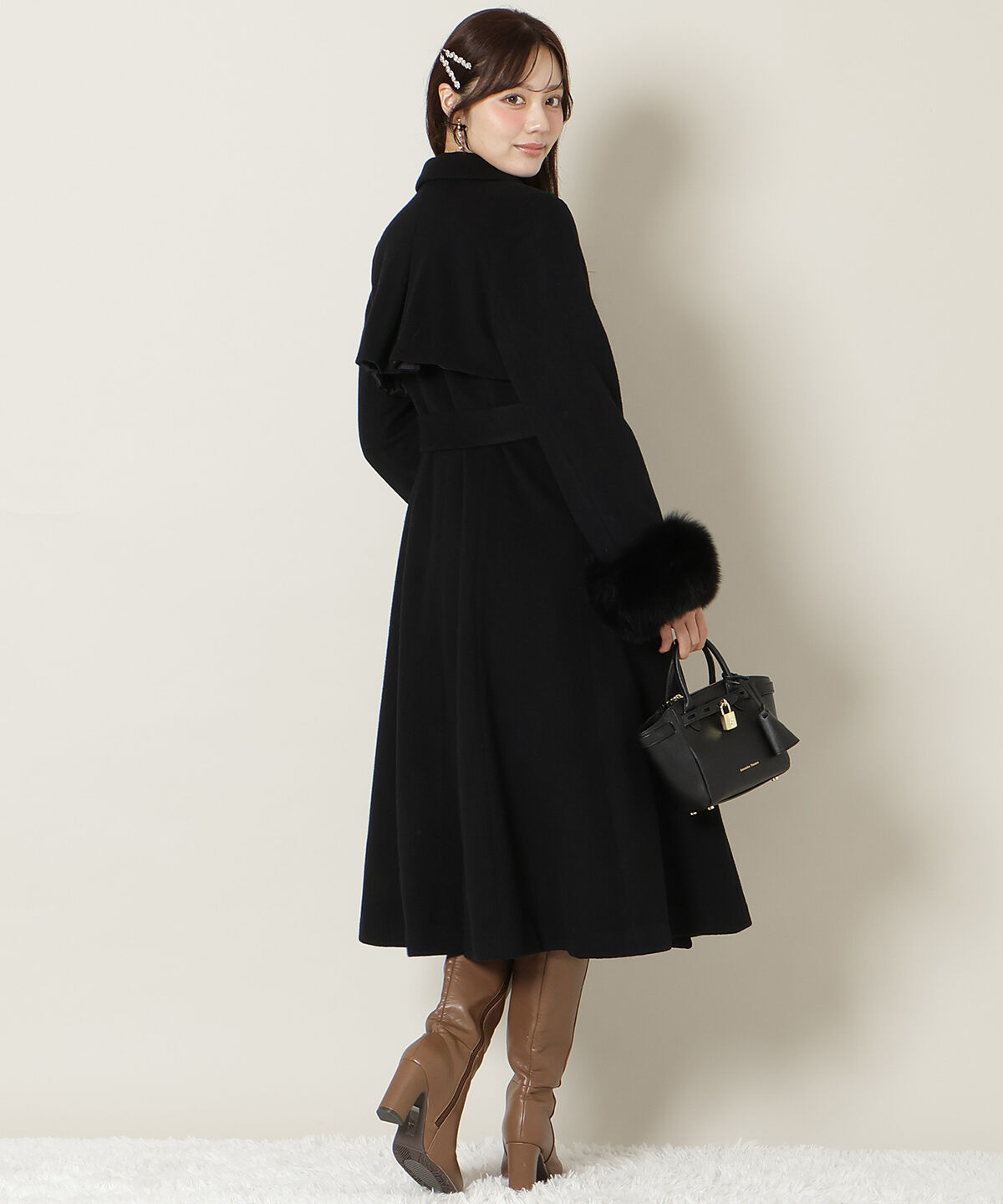 WILLSELECTION「リアルファー付きウールフレアコート」|その他|