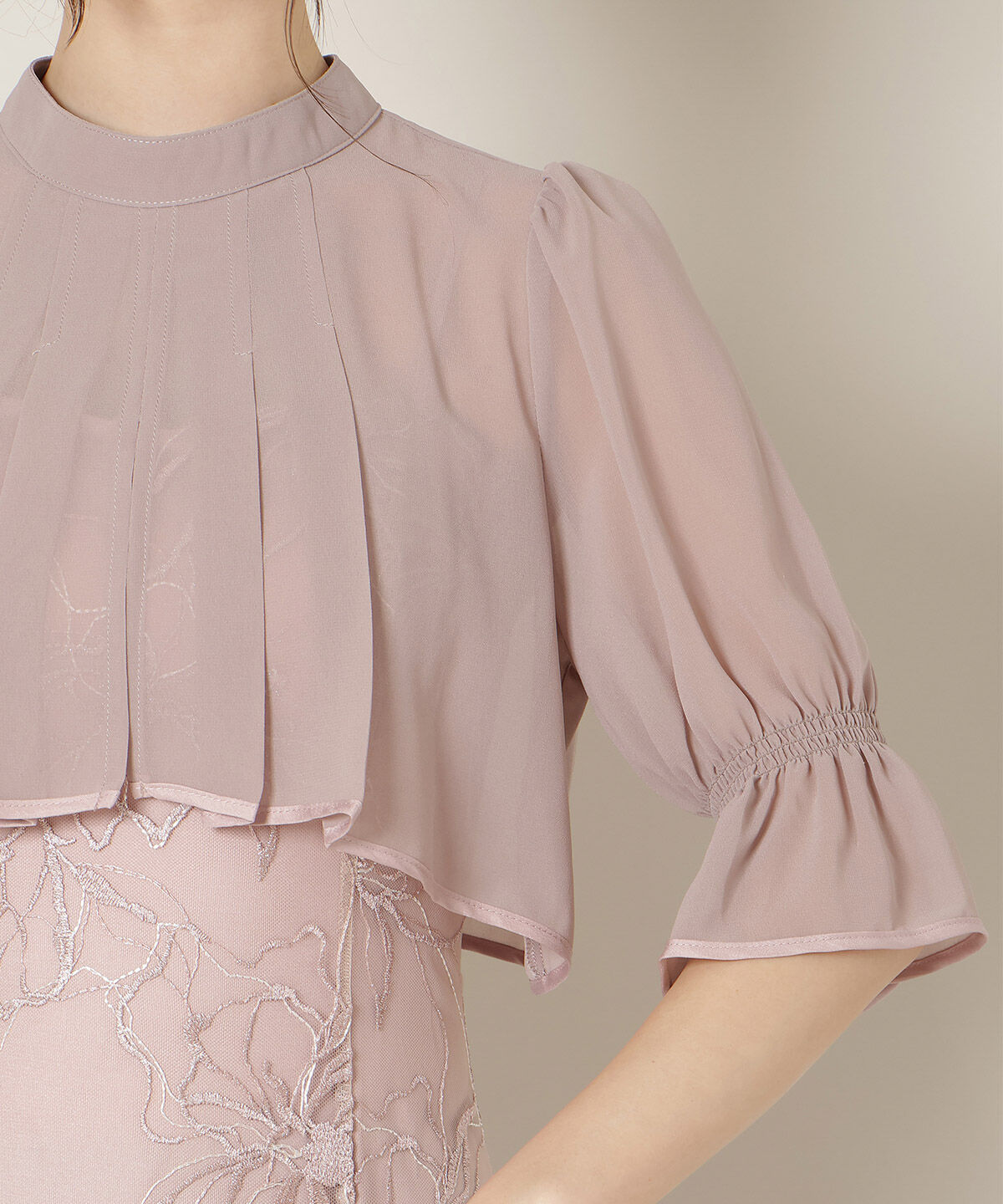 WILLSELECTION「フロントスリットフレアブラウス&times;フレアレースキャミワンピース」|ドレス|