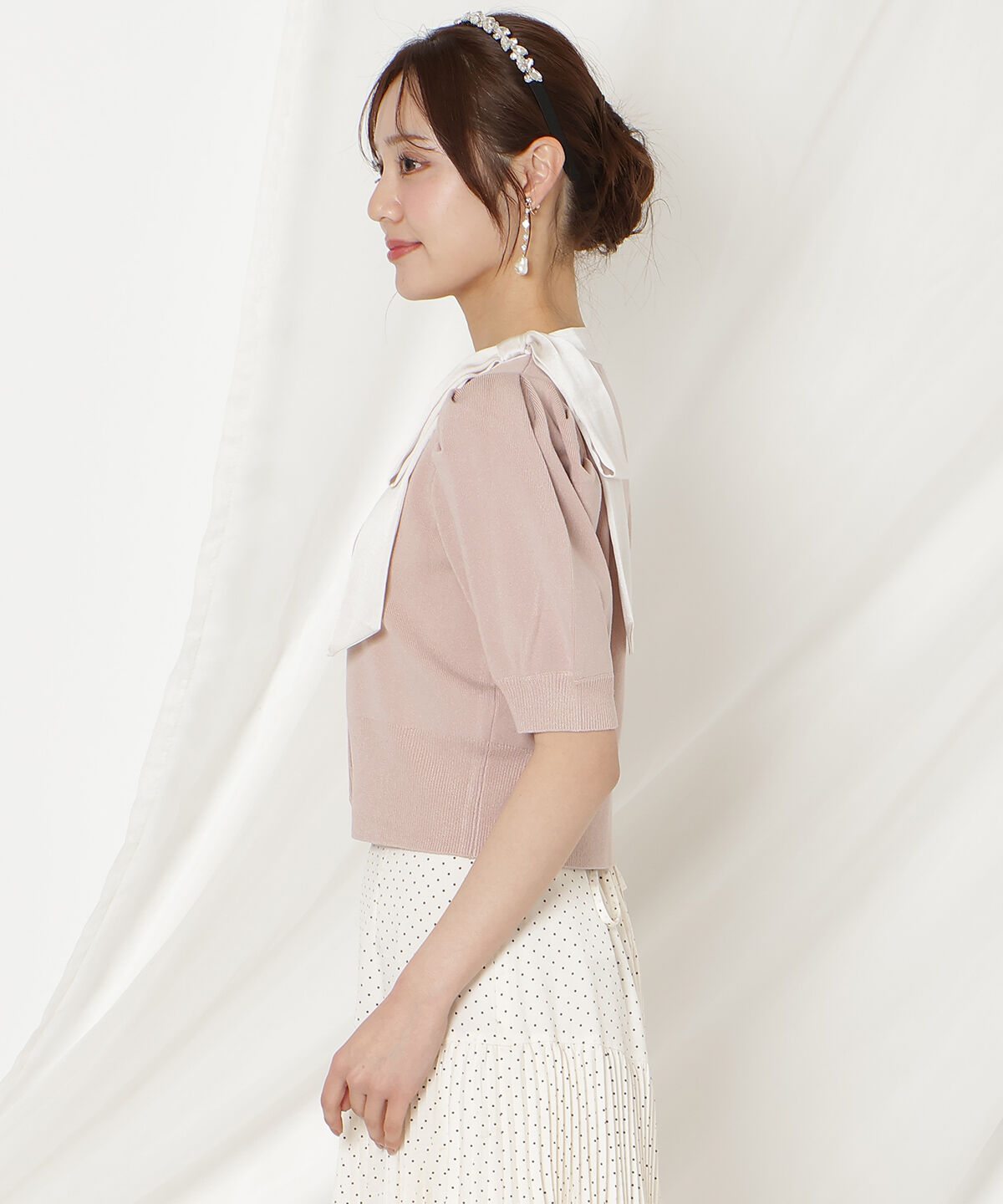 WILLSELECTION「リボンパフカーディガン」|カーディガン|