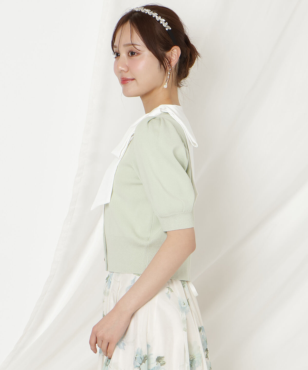 WILLSELECTION「リボンパフカーディガン」|カーディガン|