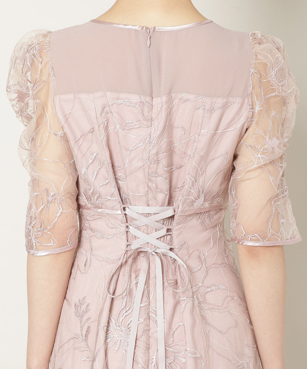 WILLSELECTION「刺繍レースアシンメトリーマーメイドワンピース」|ドレス|