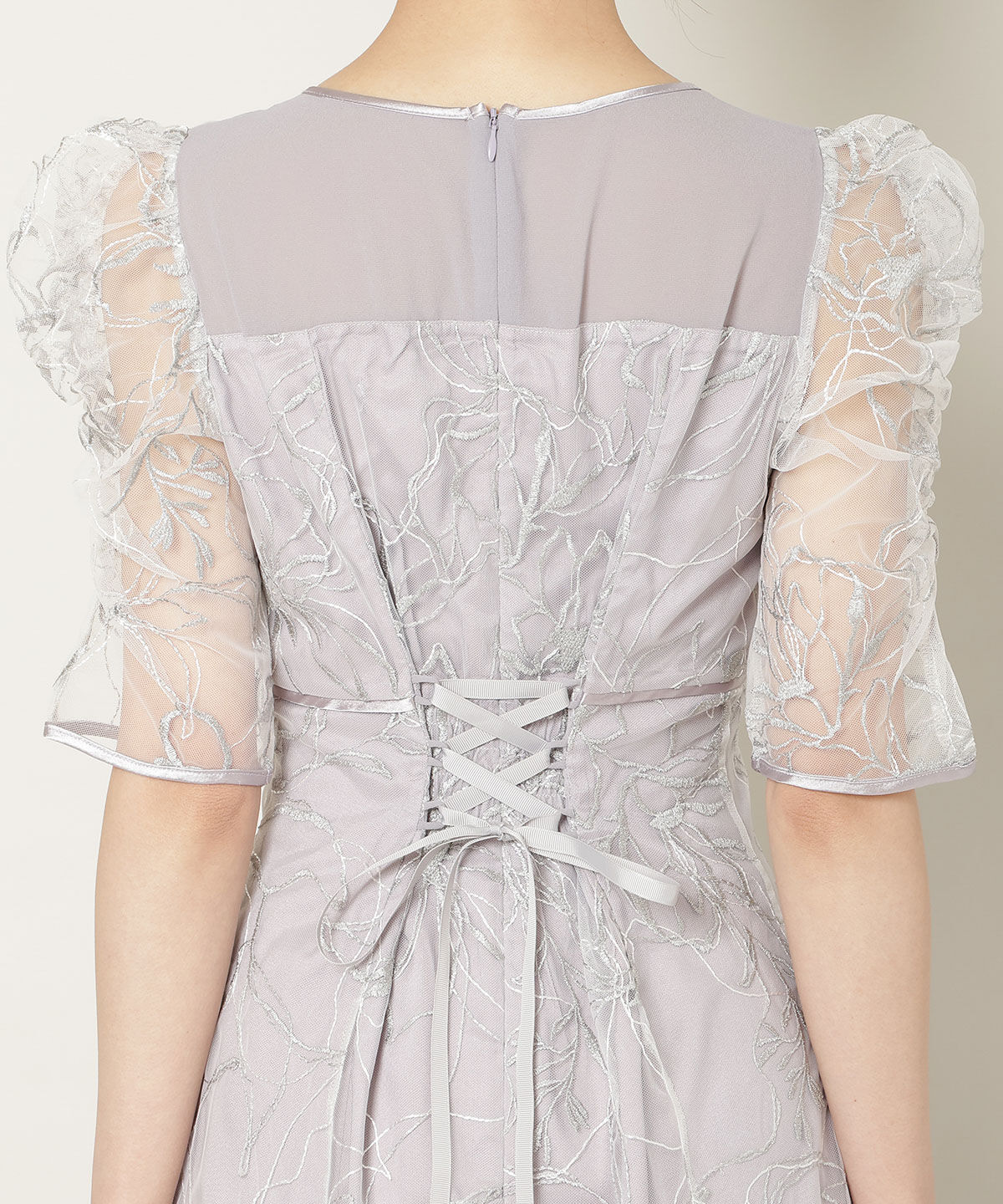 WILLSELECTION「刺繍レースアシンメトリーマーメイドワンピース」|ドレス|