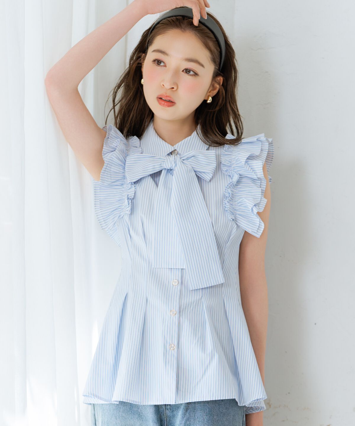 WILLSELECTION「フリルスリーブペプラムブラウス」|シャツ・ブラウス|