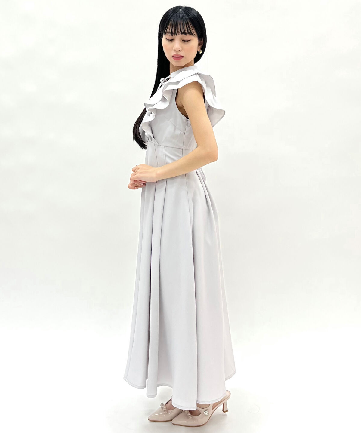 WILLSELECTION「ナローリボンラッフルフリルワンピース」|ワンピース|