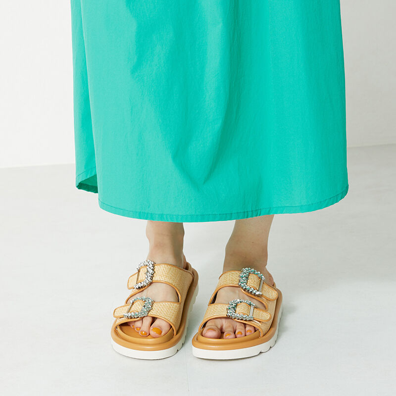 ORiental TRaffic「ビジューバックルコンフォートサンダル/31225」|サンダル|