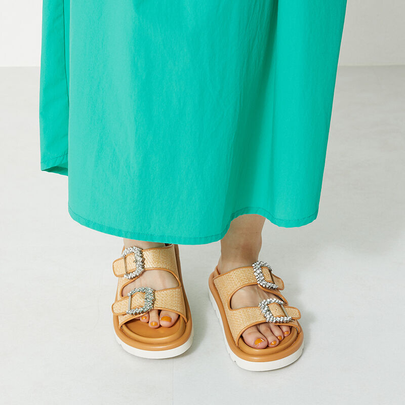 ORiental TRaffic「ビジューバックルコンフォートサンダル/31225」|サンダル|