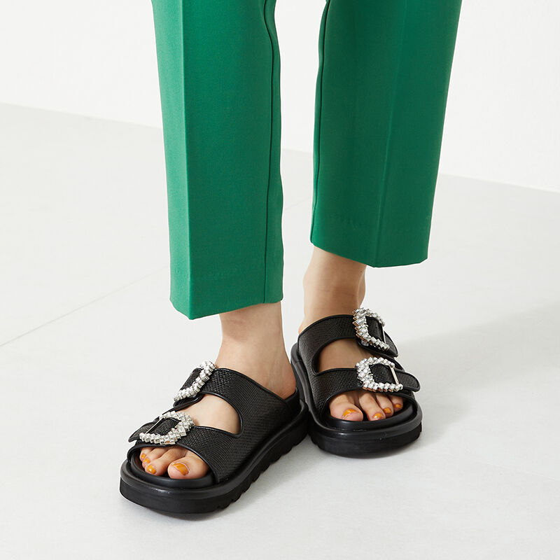 ORiental TRaffic「ビジューバックルコンフォートサンダル/31225」|サンダル|