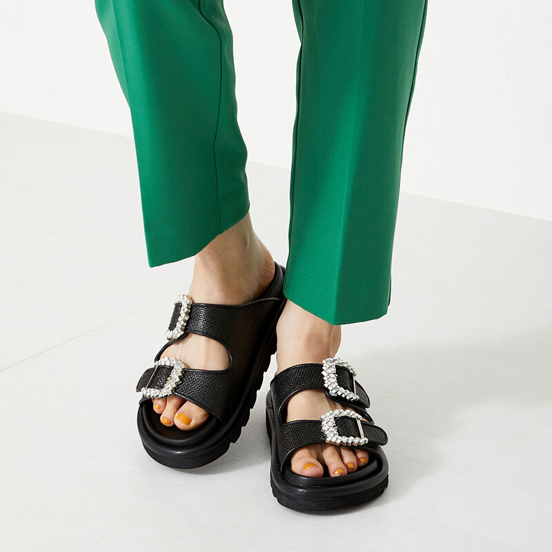 ORiental TRaffic「ビジューバックルコンフォートサンダル/31225」|サンダル|