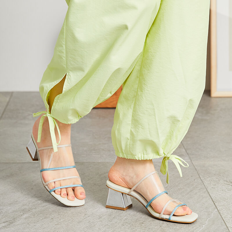 ORiental TRaffic「PVCダブルベルトバイカラーサンダル/31244」|サンダル|