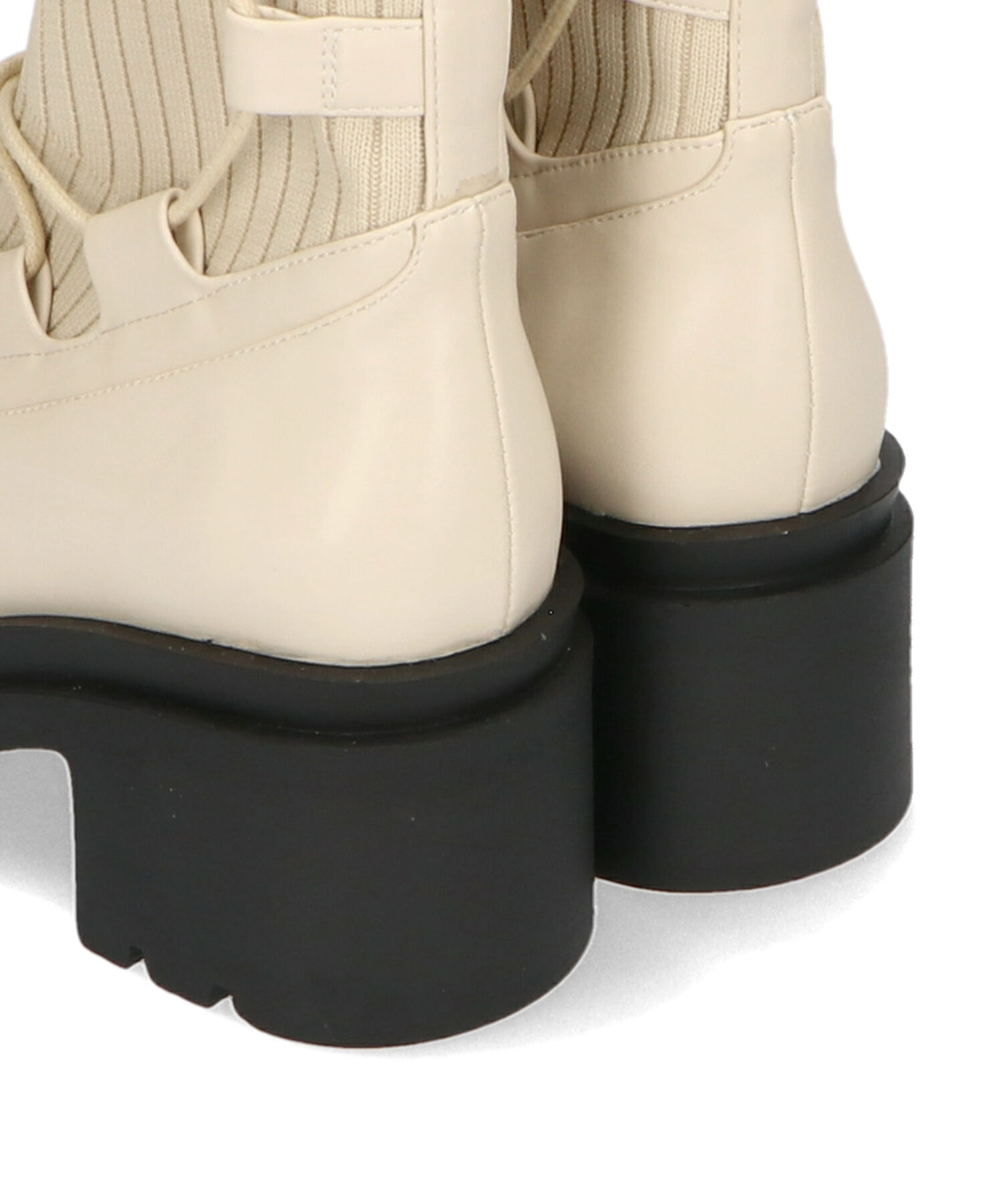 ORiental TRaffic「ニット ドッキング レースアップ ブーツ /41402」|ショートブーツ|