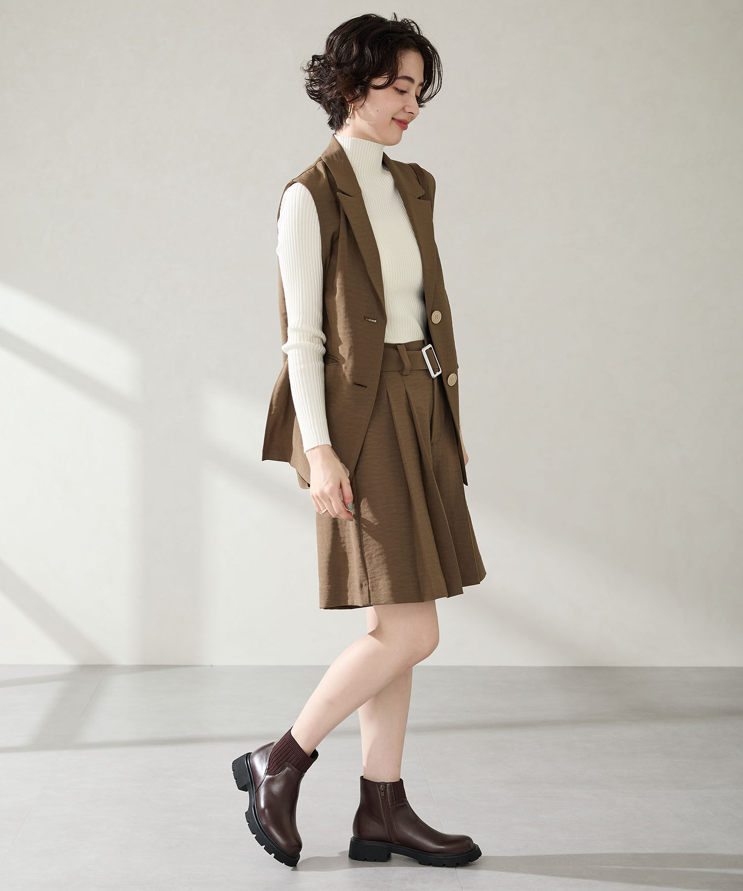 ORiental TRaffic「ニット ドッキング タンクソール ブーツ /51412」|ショートブーツ|