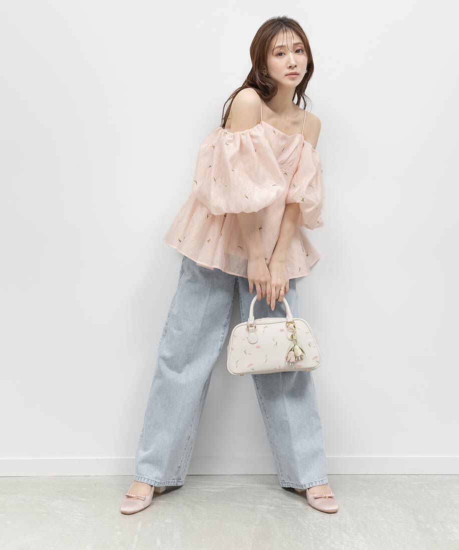  「ミニリボンバックストラップパンプス」|パンプス|