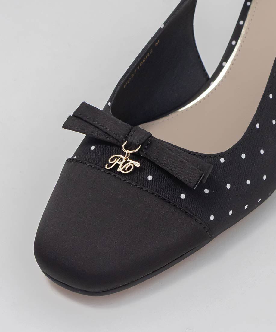  「ミニリボンバックストラップパンプス」|パンプス|