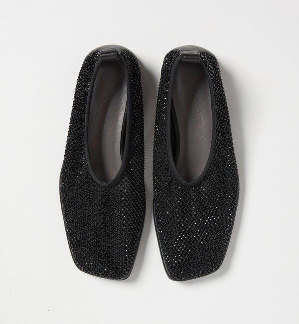 ODETTE E ODILE「スクエアビジューネット フラット10&uarr;」|パンプス|