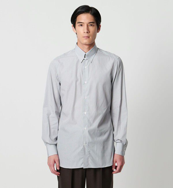 UNITED ARROWS「ALBINI ファンシーストライプ タブカラー シャツ」|シャツ・ブラウス|