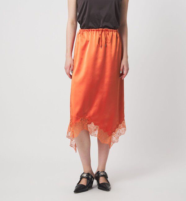 ASTRAET「＜ASTRAET＞サテン スソレース スカート」|スカート|