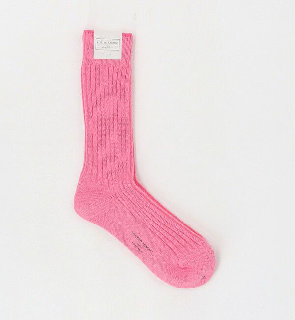 UNITED ARROWS「ボリューム リブソックス」|ソックス|PINK