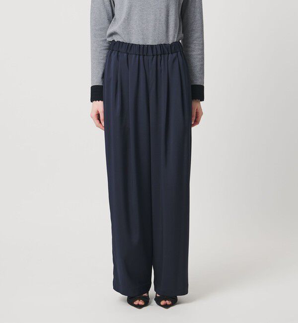 UNITED ARROWS「クリーン サテン ワイドパンツ ‐ウォッシャブル‐」|チノ|