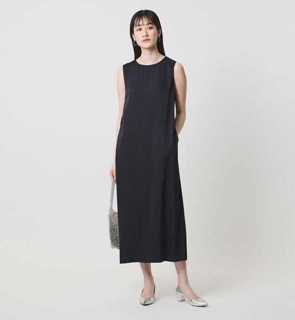 UNITED ARROWS「チュール サテン コンビ ワンピース」|ワンピース|