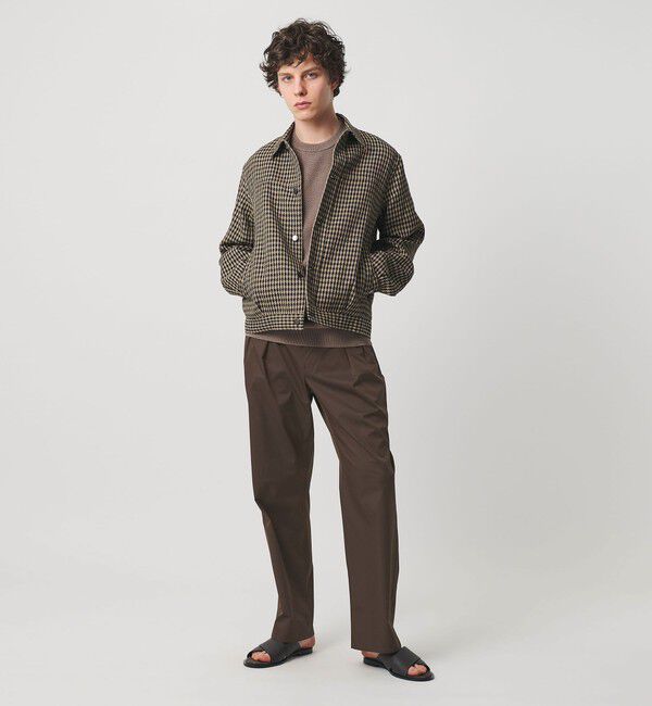 UNITED ARROWS「スムース タイプライター 2プリーツ リラックス トラウザース」|チノ|