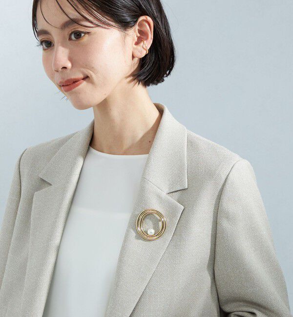 UNITED ARROWS green label relaxing「リング&フェイクパール ブローチ」|ブローチ・コサージュ|
