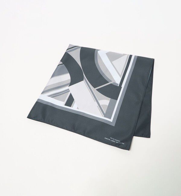 UNITED ARROWS green label relaxing「GLR スクエア ラージ スカーフ」|バンダナ・スカーフ|BLACK