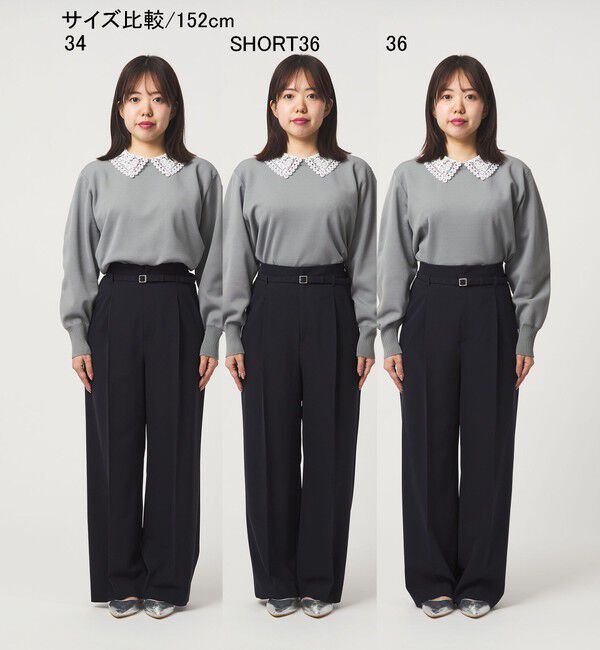 UNITED ARROWS green label relaxing「［size SHORT/TALLあり］パウドレ ワイド パンツ ウォッシャブル ストレッチ」|スラックス|