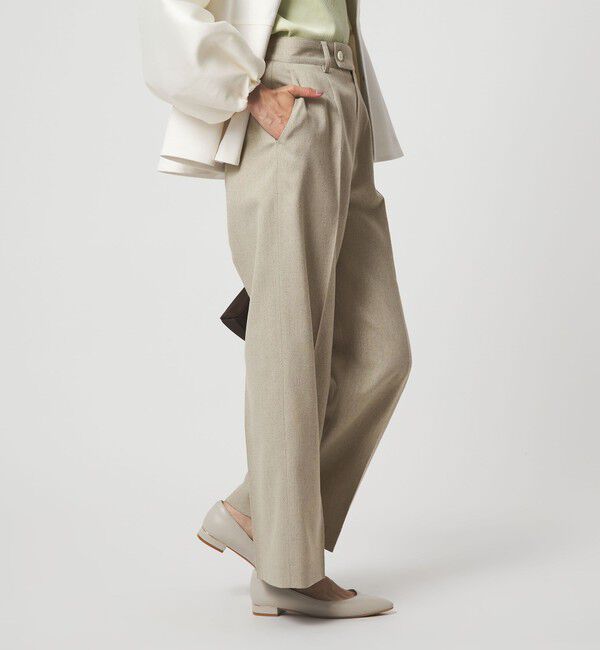 UNITED ARROWS green label relaxing「［size SHORT/TALLあり］Greed グリード メランジ ストレート パンツ」|スラックス|