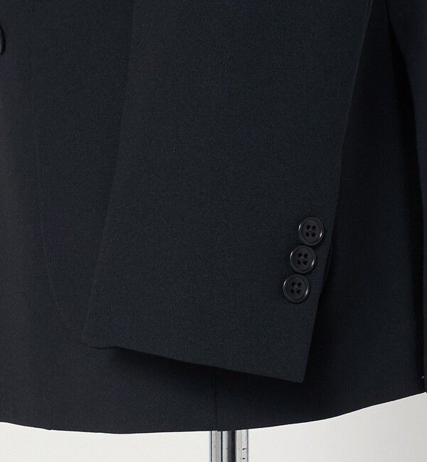 UNITED ARROWS green label relaxing「A+ ポリエステル シャークスキン ダブルブレスト 4B スタンダード セットアップ ジャケット -ウォッシャブ」|テーラードジャケット|