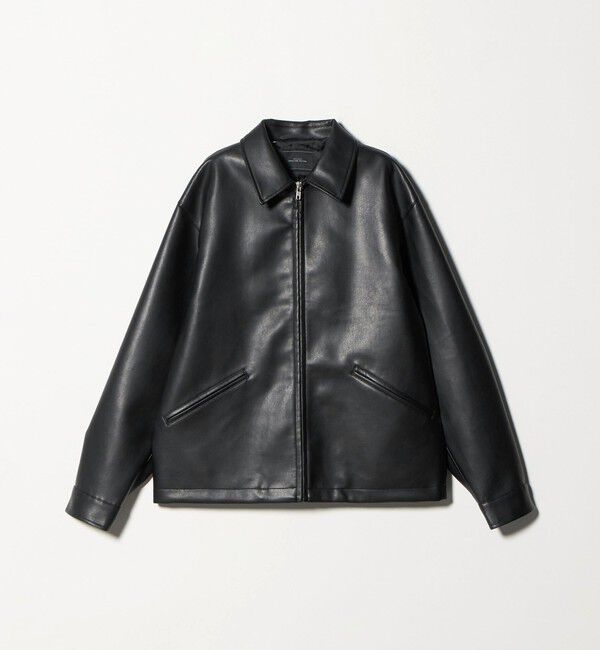 UNITED ARROWS green label relaxing「レザーライク ジップ ブルゾン」|ブルゾン・スタジャン|