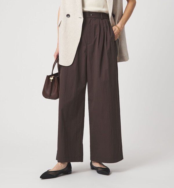 UNITED ARROWS green label relaxing「［size SHORTあり］グロッシー ワイド パンツ」|その他|