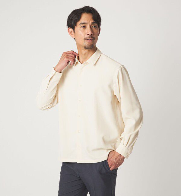 UNITED ARROWS green label relaxing「【WEB限定】JUST fit ソフト ドレープ コンフォート シャツ」|シャツ・ブラウス|OFF WHITE