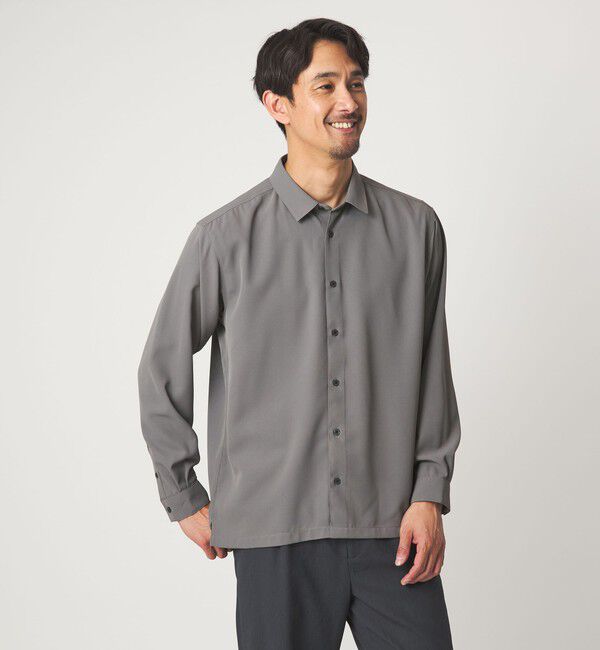 UNITED ARROWS green label relaxing「【WEB限定】JUST fit ソフト ドレープ コンフォート シャツ」|シャツ・ブラウス|DK.GRAY