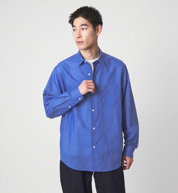 UNITED ARROWS green label relaxing「ラミー ミックス ジャストルーズ 長袖 シャツ」|シャツ・ブラウス|