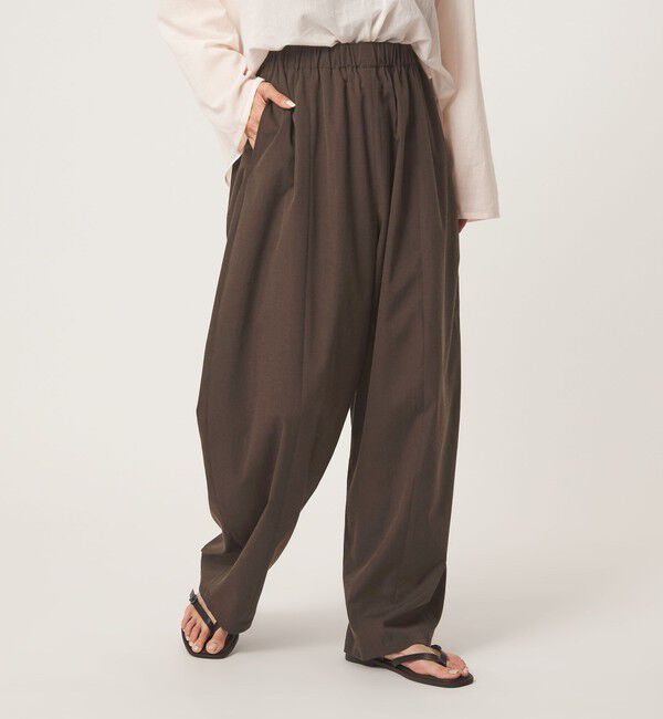 UNITED ARROWS green label relaxing「【WEB限定】＜at ease＞カーブ パンツ マシンウォッシャブル ストレッチ UVカット」|その他|DK.BROWN