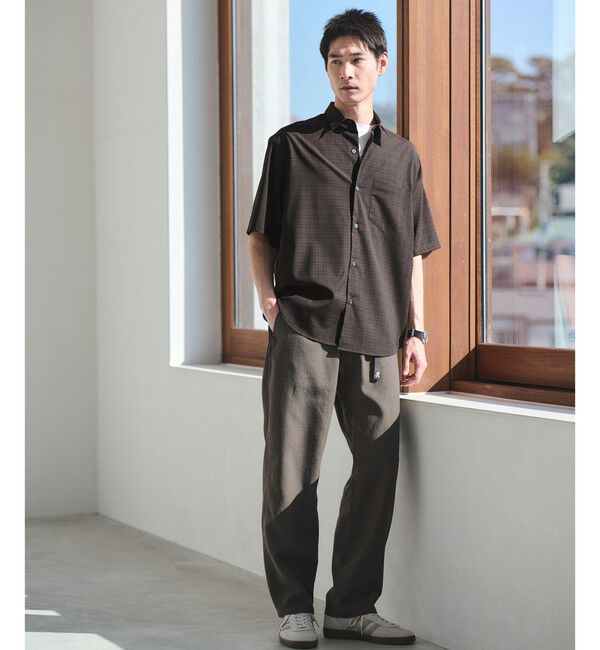 UNITED ARROWS green label relaxing「ウォッシャブルトロ パターン ジャスト ルーズ 半袖 シャツ -ウォッシャブル・ストレッチ-」|シャツ・ブラウス|