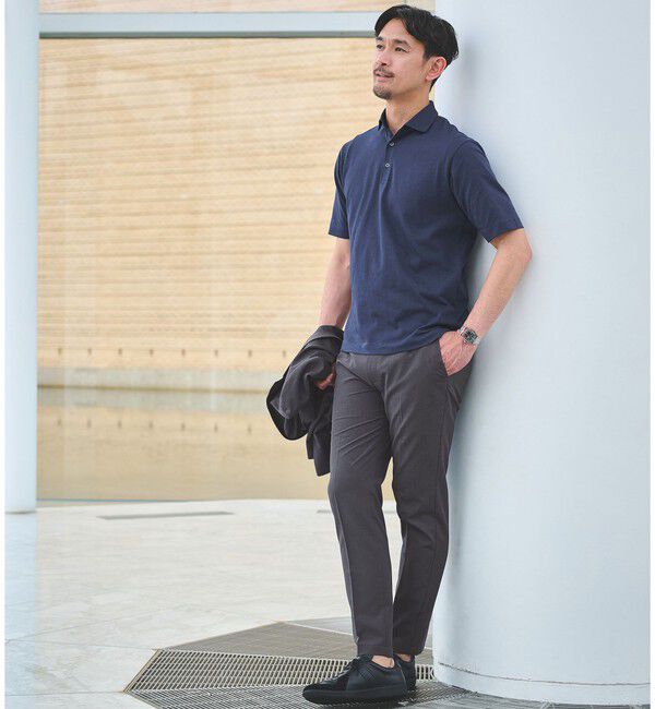 UNITED ARROWS green label relaxing「【WEB限定】JUST fit デイリー ドライ カッタウェイ 半袖 ポロシャツ -吸水速乾・抗菌-」|ポロシャツ|