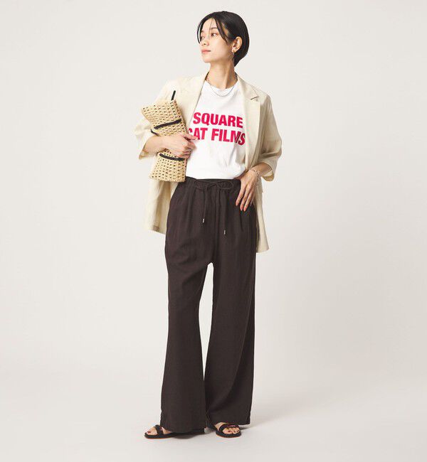 UNITED ARROWS green label relaxing「［size SHORT/TALLあり］BREEZE LINEN ブリーズリネン ワイド パンツ」|その他|