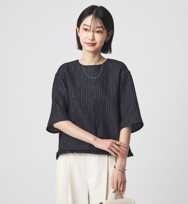 UNITED ARROWS green label relaxing「ラティス ツイードライク プルオーバー」|シャツ・ブラウス|