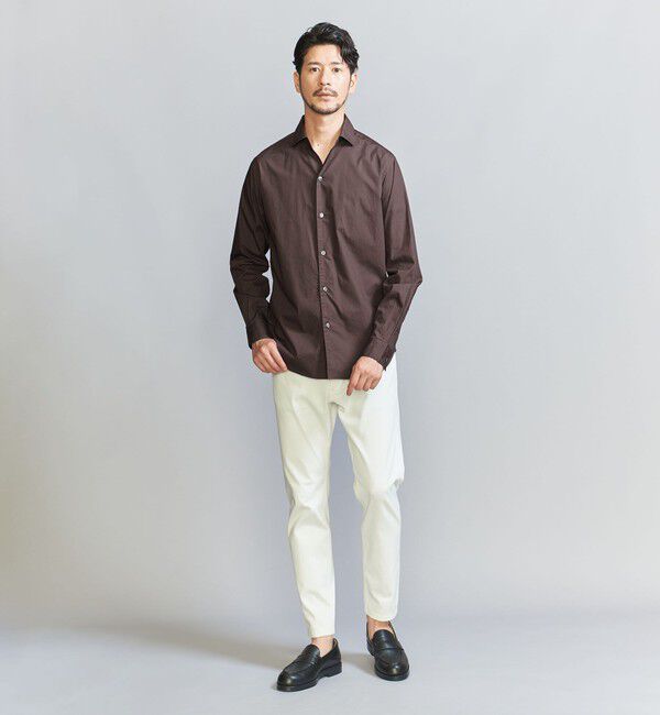 BEAUTY&YOUTH UNITED ARROWS「【WEB限定 WARDROBE SMART】コットン ワイドカラー スキッパー シャツ」|シャツ・ブラウス|