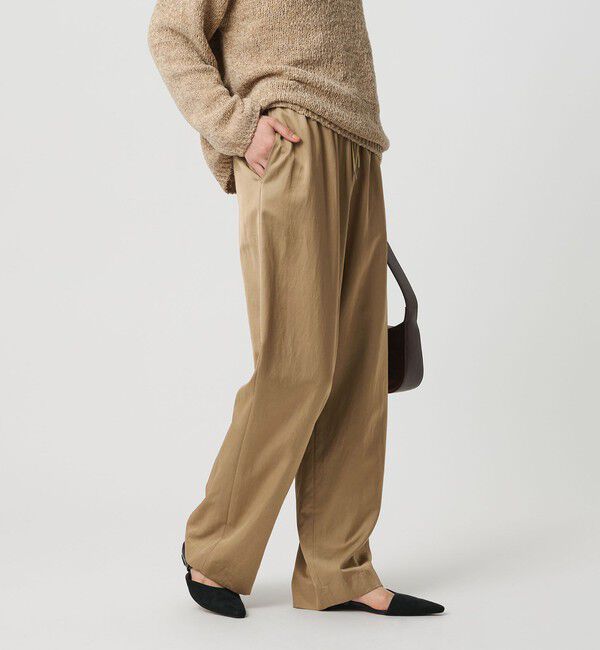 BEAUTY&YOUTH UNITED ARROWS「コットンレーヨンサテン ドローストワイドパンツ」|その他|