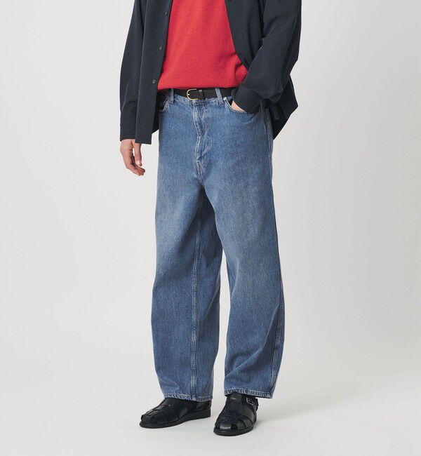 BEAUTY&YOUTH UNITED ARROWS「フェード バギー テーパード 5P デニムパンツ」|チノ|COBALT