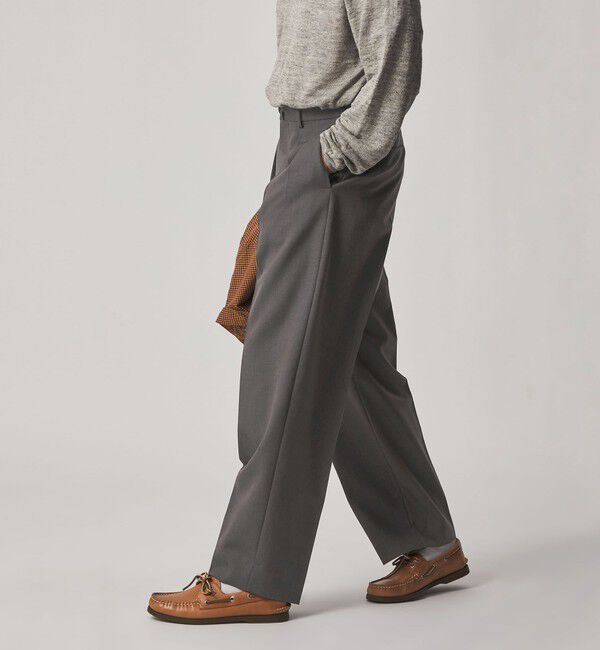 STEVEN ALAN「＜Steven Alan＞ ウール オックスフォード イン ツープリーツ ドレス トラウザーズ」|スラックス|