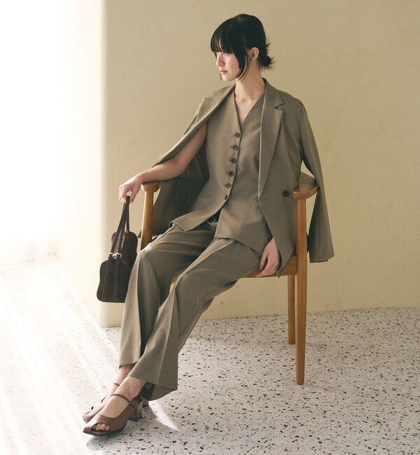 BEAUTY&YOUTH UNITED ARROWS「【WEB限定 Wardrobe DAILY MINIMAL】メランジ ペプラムベスト ウォッシャブル」|ベスト・ジレ|