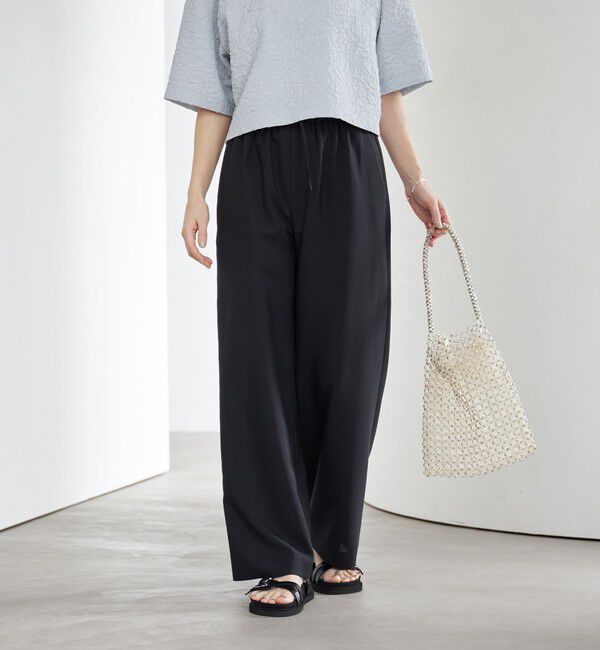 BEAUTY&YOUTH UNITED ARROWS「リネンライク ライトイージーパンツ ウォッシャブル 防シワ」|その他|BLACK